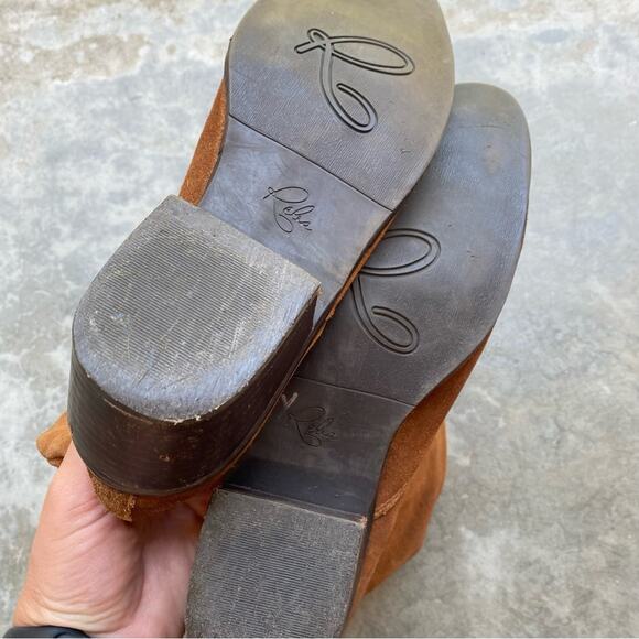 Reba suede tan leather slouch hotties - Picture 5 of 8